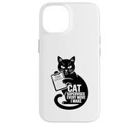 Funny Cat supervisa Cada Movimiento Que Hago Humor Carcasa para iPhone 14