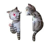 Funny Cat Switch Wall Stickers, Light Control Sticker | 2-Piece 2D Cute Home Decor | Cartoon Cat Walls Decals Wall Decor,for Renters Animal Lovers Kids Room Bedroom Kitchen Nursery Offices