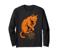 Funny Cat The Thinker Orange Cat Tabby Cat Manga Larga