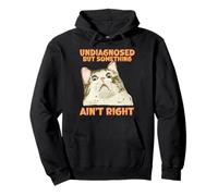 Funny Cat Undiagnosed Crazy Weird Triste Meme Theme Sudadera con Capucha