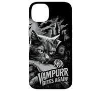 Funny Cat Vampurr Bites Again Halloween Vintage Graphic Carcasa para iPhone 14 Plus