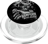 Funny Cat Vampurr Bites Again Halloween Vintage Graphic PopSockets PopGrip para MagSafe