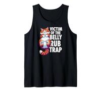 Funny Cat Victim of The Belly Rub Trap Kitten Joke Camiseta sin Mangas