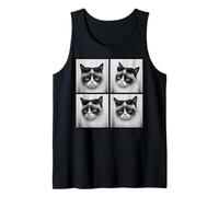 Funny Cat Wearing Sunglasses Photobooth Cat Meme Selfie Camiseta sin Mangas