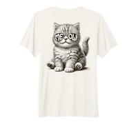 Funny Cat with Meow Sunglasses Cute Graphic Camiseta Premium