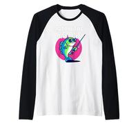 Funny Catch The Big One Fishing Fish Camiseta Manga Raglan