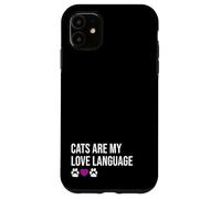 Funny Cats Are My Love Diseño de Lenguaje Carcasa para iPhone 11