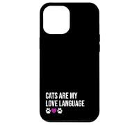 Funny Cats Are My Love Diseño de Lenguaje Carcasa para iPhone 12 Pro MAX