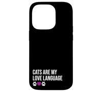 Funny Cats Are My Love Diseño de Lenguaje Carcasa para iPhone 14 Pro
