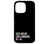 Funny Cats Are My Love Diseño de Lenguaje Carcasa para iPhone 14 Pro MAX