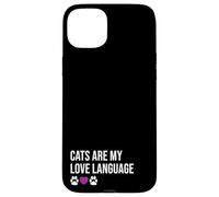 Funny Cats Are My Love Diseño de Lenguaje Carcasa para iPhone 15 Plus