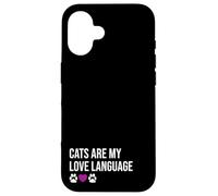 Funny Cats Are My Love Diseño de Lenguaje Carcasa para iPhone 16