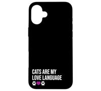 Funny Cats Are My Love Diseño de Lenguaje Carcasa para iPhone 16 Plus