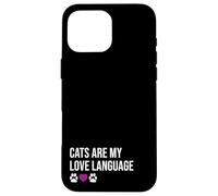 Funny Cats Are My Love Diseño de Lenguaje Carcasa para iPhone 16 Pro MAX