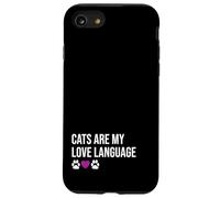 Funny Cats Are My Love Diseño de Lenguaje Carcasa para iPhone SE (2020) / 7/8