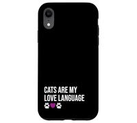 Funny Cats Are My Love Diseño de Lenguaje Carcasa para iPhone XR