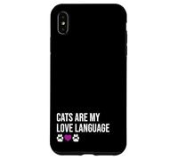 Funny Cats Are My Love Diseño de Lenguaje Carcasa para iPhone XS MAX