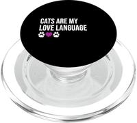 Funny Cats Are My Love Diseño de Lenguaje PopSockets PopGrip para MagSafe