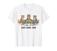 Funny Cats Caos No es Nuestro Trabajo Amante de los Gatos Camiseta