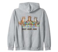 Funny Cats Caos No es Nuestro Trabajo Amante de los Gatos Sudadera con Capucha