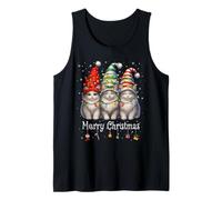 Funny Cats Christmas GNOME Family Matching Holiday Outfit Camiseta sin Mangas