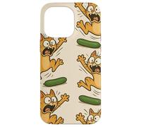 Funny Cats Jumping from Cucumbers Cartoon Pet Humor Carcasa para iPhone 14 Pro MAX