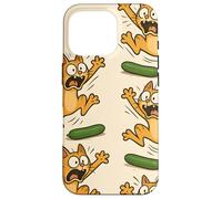 Funny Cats Jumping from Cucumbers Cartoon Pet Humor Carcasa para iPhone 16 Pro