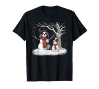 Funny Cavalier King Charles Spaniel Perro en el Invierno de Nieve Camiseta