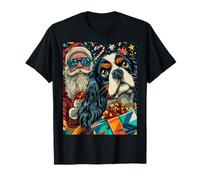 Funny Cavalier King Charles Spaniel Selfie with Santa Xmas Camiseta