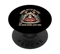 Funny Cave Man Sarcástico Dicho Salir Bien PopSockets PopGrip Adhesivo