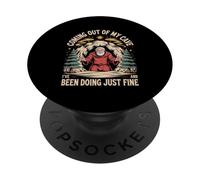 Funny Cave Man Sarcástico Dicho Salir Bien PopSockets PopGrip Adhesivo