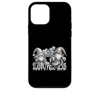 Funny Champagne Drinking GNOME Couple Happy New Year Party Carcasa para iPhone 12 Mini