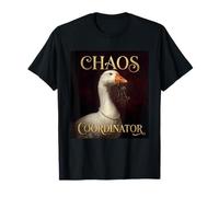 Funny Chaos Coordinator Goose Royal Portrait Baroque Paint Camiseta