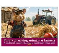 Funny charming animals as farmers (Wall Calendar 2026 DIN A3 landscape), CALVENDO 12 Month Wall Calendar: A funny calendar with animals in a farmer outfit