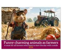 Funny charming animals as farmers (Wall Calendar 2026 DIN A4 landscape), CALVENDO 12 Month Wall Calendar: A funny calendar with animals in a farmer outfit