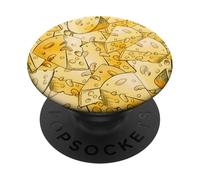 Funny Cheese Pattern for Food Lovers and Cheese Addicts PopSockets PopGrip Adhesivo