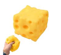Funny Cheese Squeeze Toy - Soft Large Novelty Hardware, Quiet Fidget Relief Gear, Hand Tension Relaxation Equipment, Mental Health Supply, Desk Accessory, Large Yellow Unit for Study Areas