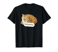 Funny Cheesy Cat Smile Meme Silly Weird Chubby Cat Face Camiseta