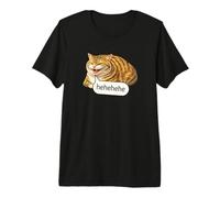 Funny Cheesy Cat Smile Meme Silly Weird Chubby Cat Face Camiseta Premium
