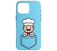 Funny Chef Pocket Pal Cute Chef Cocina Culinaria Carcasa para iPhone 16 Pro Max