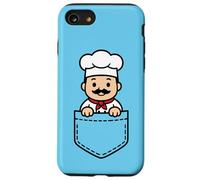 Funny Chef Pocket Pal Cute Chef Cocina Culinaria Carcasa para iPhone SE (2020) / 7 / 8