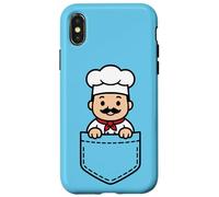 Funny Chef Pocket Pal Cute Chef Cocina Culinaria Carcasa para iPhone X/XS
