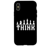 Funny Chess Pieces Chess Lover & Player Gifts Think Carcasa para iPhone X/XS