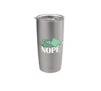 Funny Chibi Kawaii Kids Nap Sleep NOPE Dragon Lover Vaso térmico de acero inoxidable de doble pared