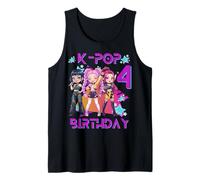 Funny Chibi KPOP Girl It's My 4th Birthday Camiseta sin Mangas