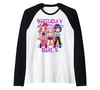 Funny Chibi KPOP Girl It's My 5th Birthday Camiseta Manga Raglan