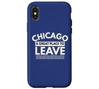 Funny Chicago Un Gran Lugar para Salir, Regalo sarcástico de Chicago Carcasa para iPhone X/XS