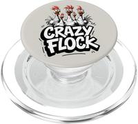 Funny Chicken Accessories - Crazy Flock Humor PopSockets PopGrip para MagSafe