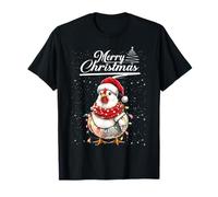 Funny Chicken Christmas Lights Farm Animal Cute Xmas Holiday Camiseta