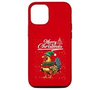 Funny Chicken Christmas Lights Farm Animal Cute Xmas Holiday Carcasa para iPhone 12/12 Pro